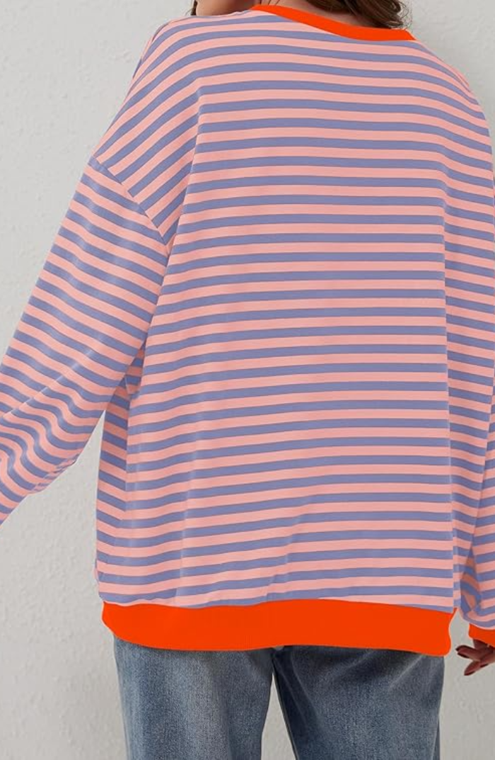 The Elara Stripe — Oversized Knit in Atlantic