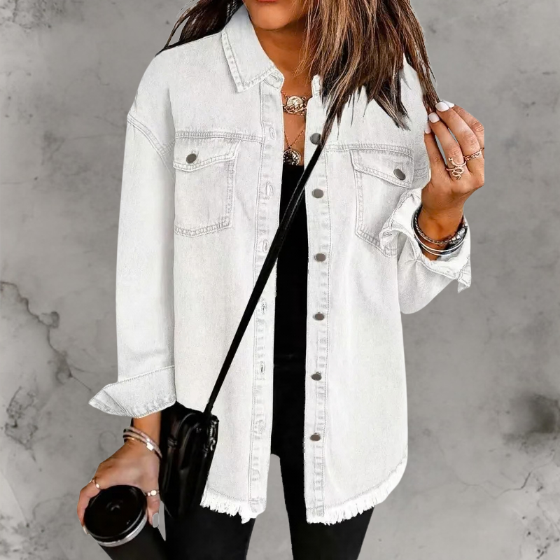 The Kaelen — Longline Denim Jacket