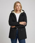 The Elara Parka — Onyx Fleece Lined