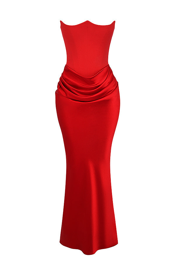 Persephone — Ivory Strapless Corset Gown