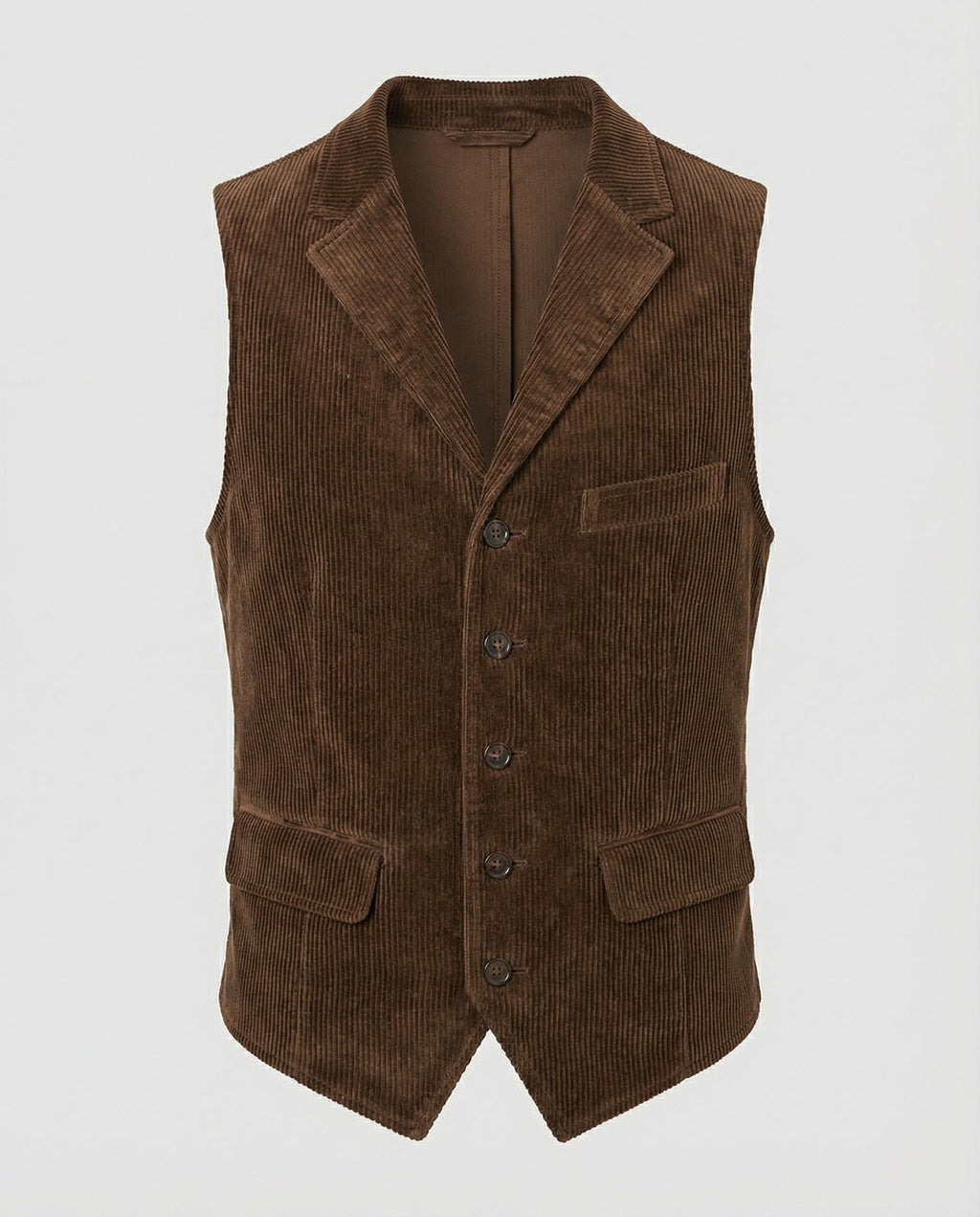 The Oren Corduroy Vest — Chestnut