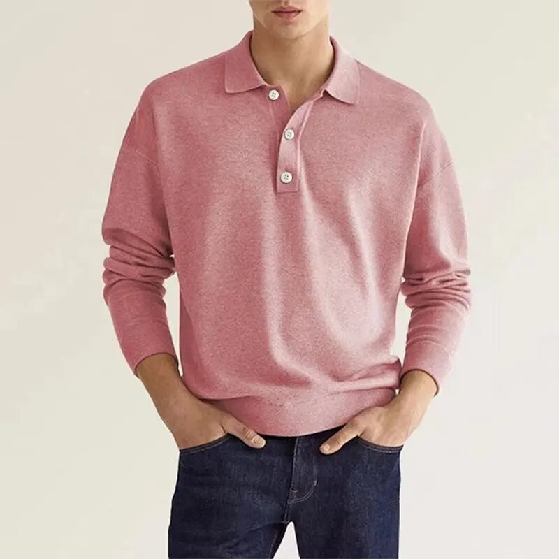 The Cael Polo — Handknit Long Sleeve