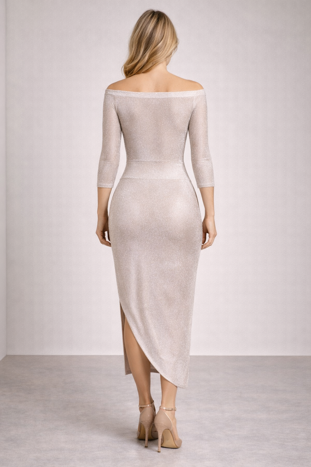 Elara Wrap — Auburn Shimmer Dress