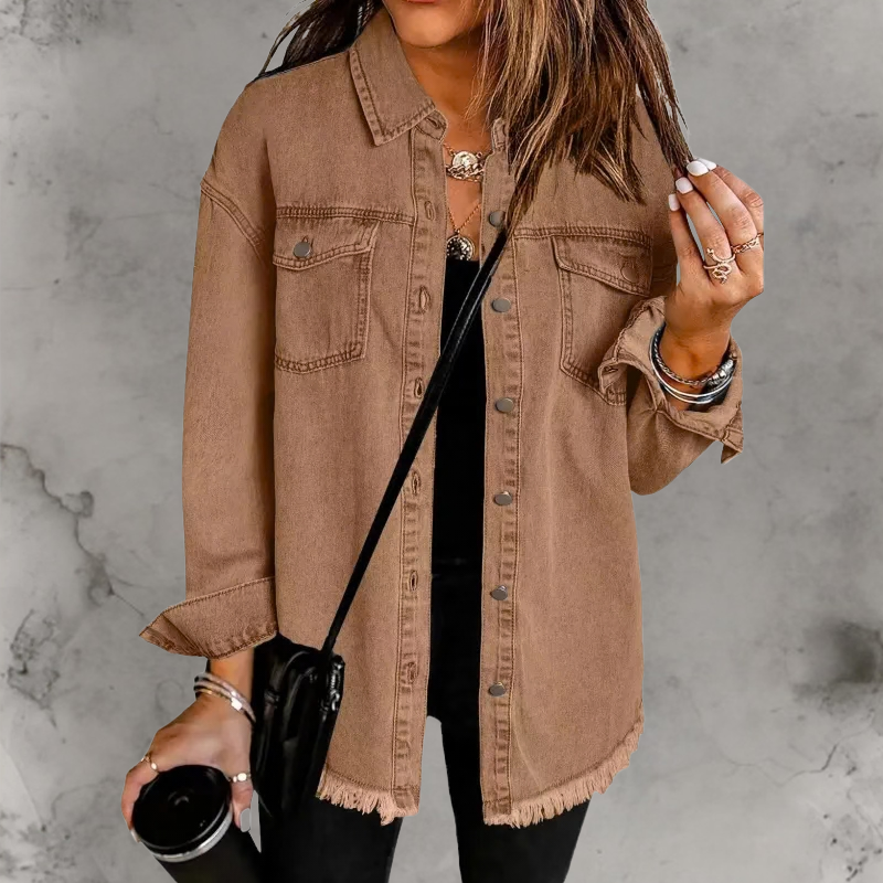 The Kaelen — Longline Denim Jacket
