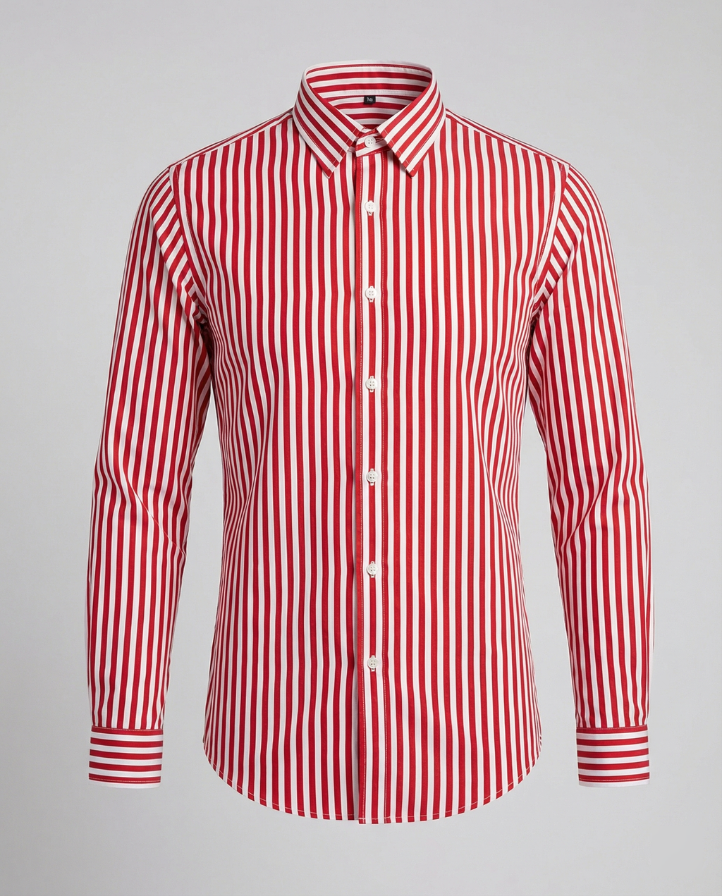 The Antonio Stripe — Scarlet Cotton Shirt