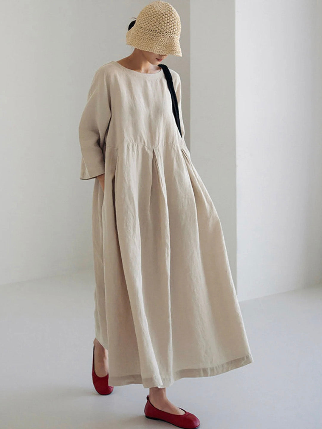 The Ivara — Flowing Maxi Dress in Dune