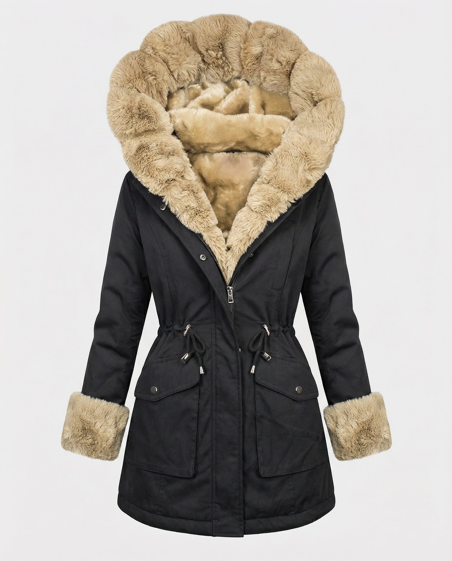 The Kiona Parka — Midnight Fur Lined Hood
