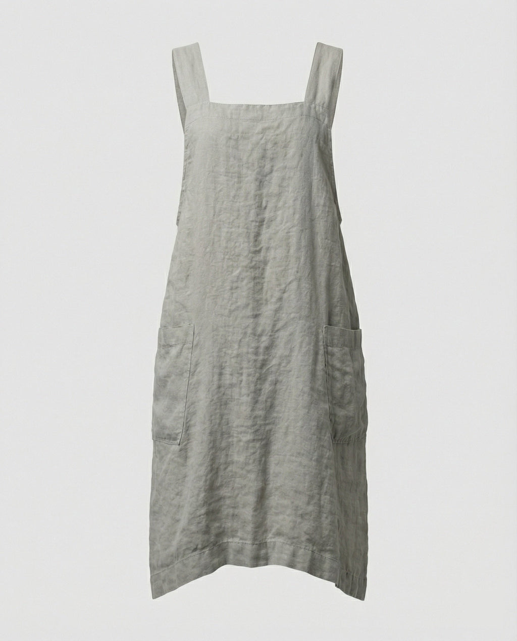 The Liora Pinafore — Slate Cotton