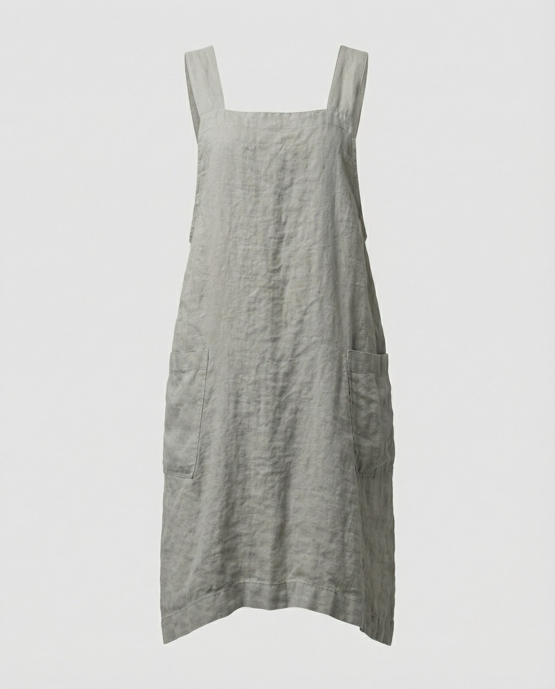 The Liora Pinafore — Slate Cotton