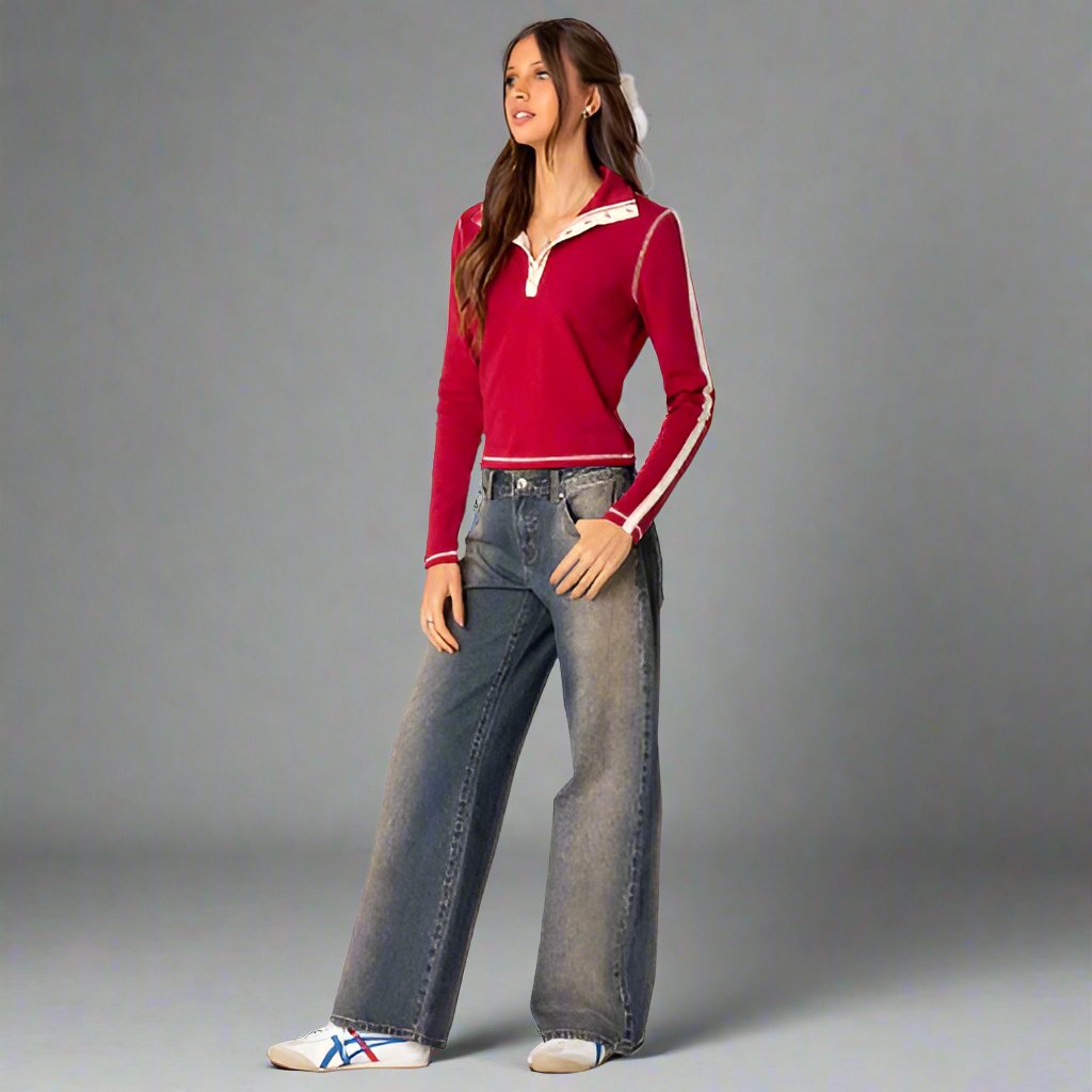 The Roxy — Azure Wide-Leg Denim