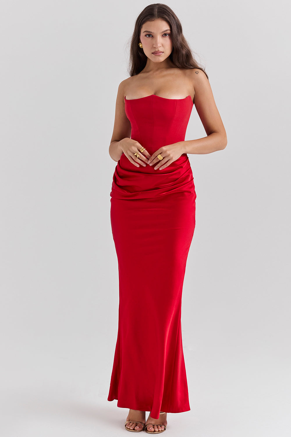 Persephone — Ivory Strapless Corset Gown