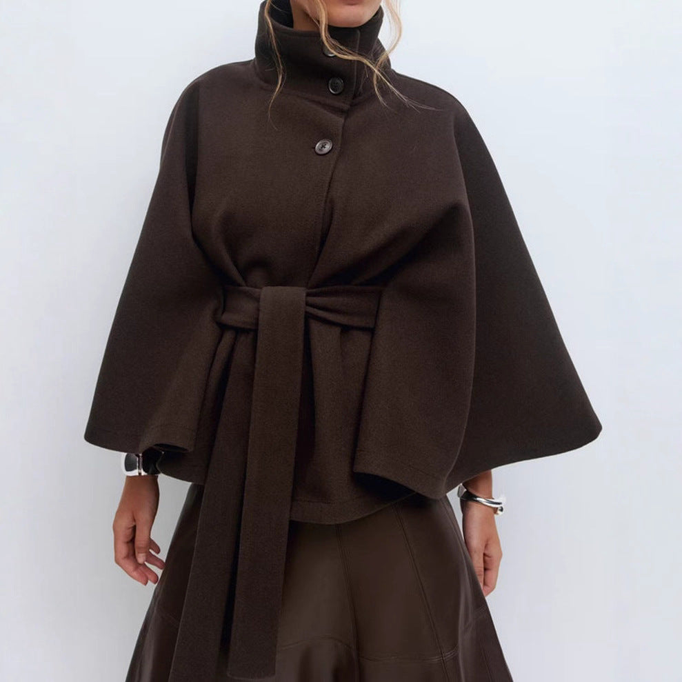 The Elara Wrap — Cape Sleeve Coat