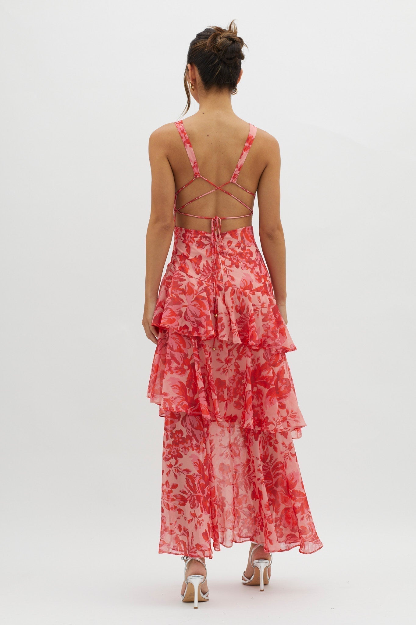LISA | Robe Maxi avec Volants Floraux