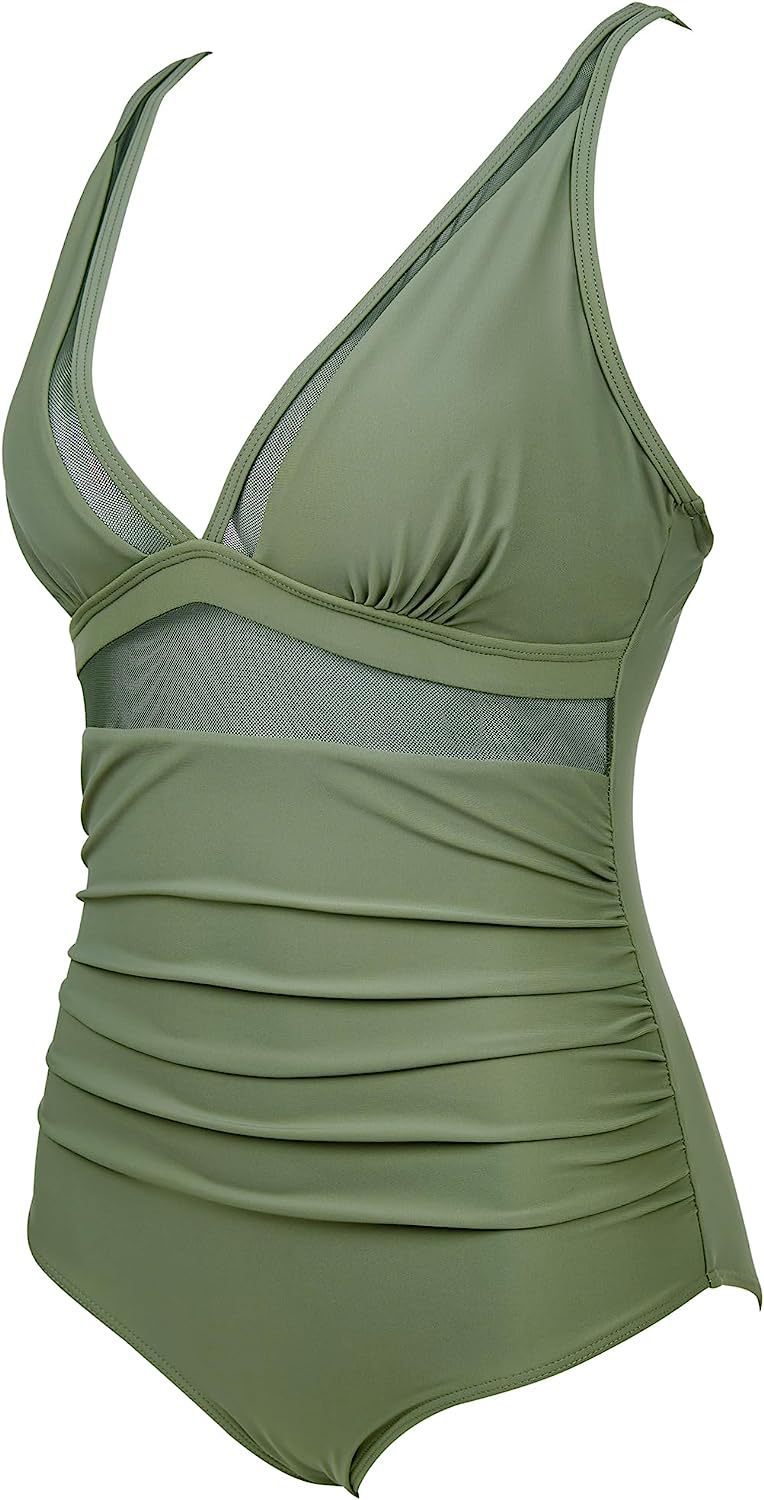 The Liora — Sage Mesh Swimsuit