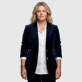 The Isola Velvet Blazer — Midnight