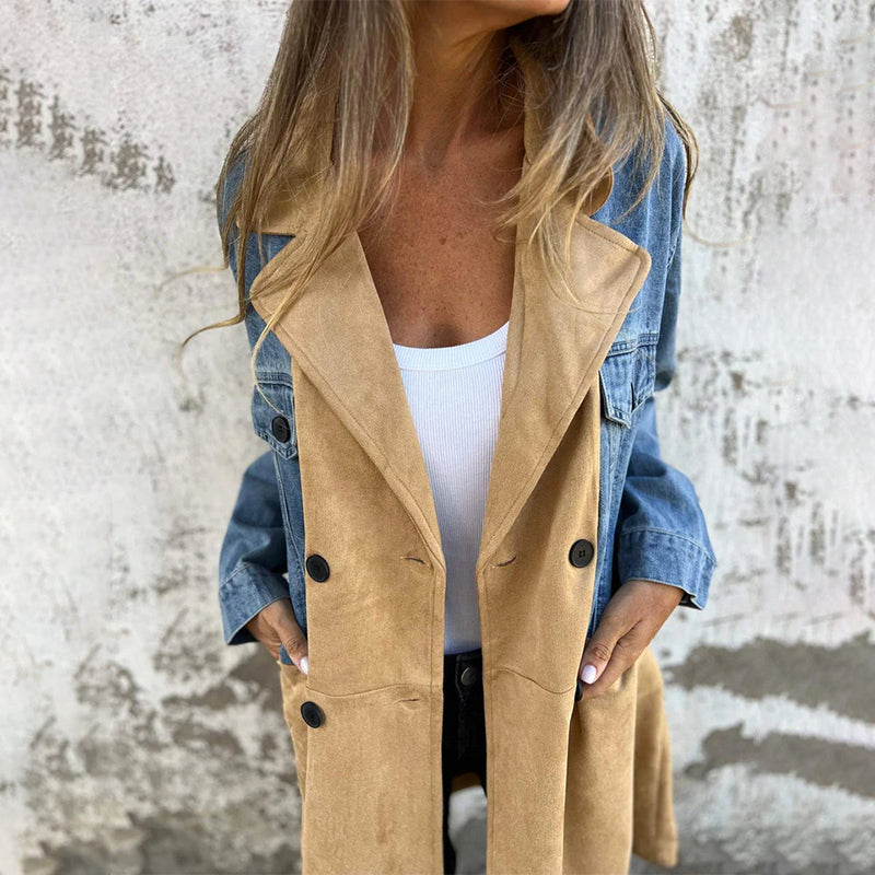 The Kaela — Indigo Denim Trench