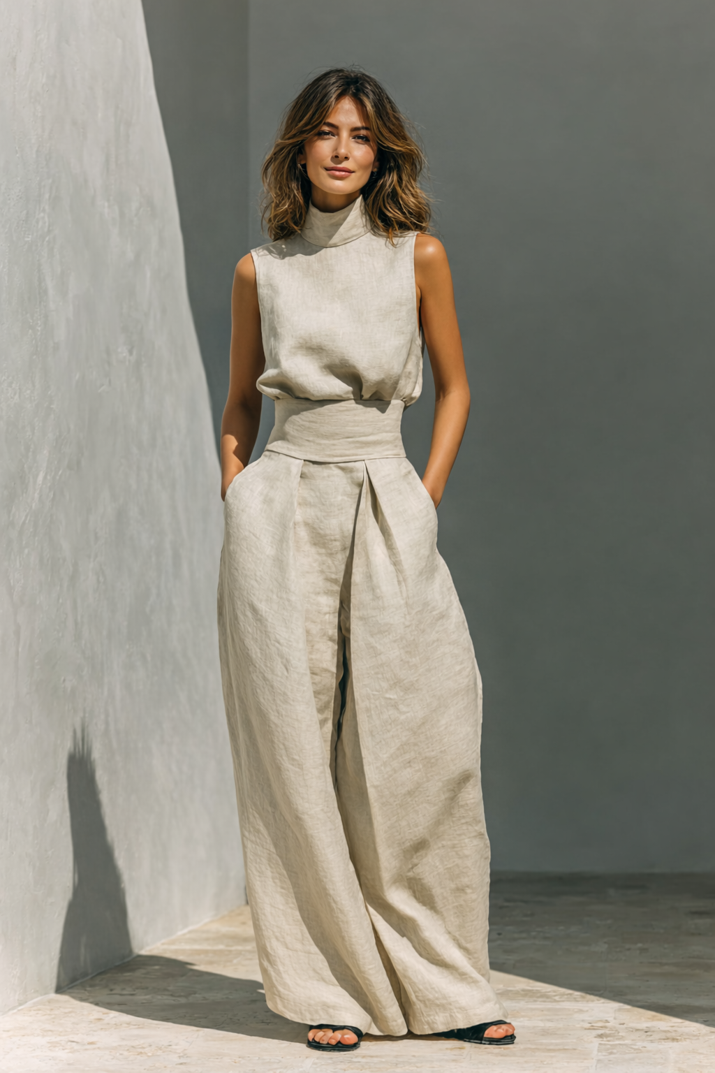 MARIA | Ensemble minimaliste à jambes larges