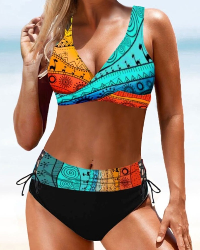 Eva - Bikini coloré éclatant et joyeux