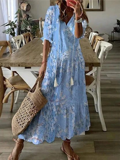 ARIA | Robe bohémienne avec dissimulation du ventre
