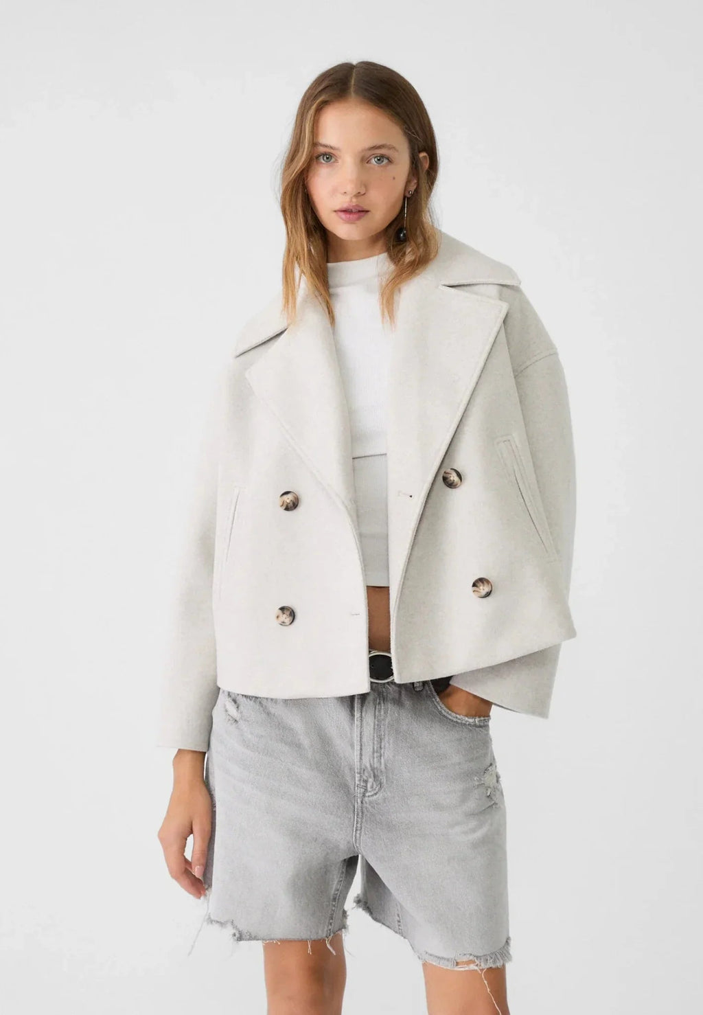 The Sira — Cropped Double-Breasted Blazer