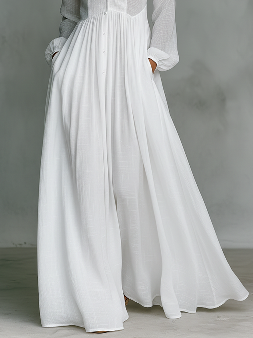 Élisa™ — Robe Maxi Minimaliste Élégante