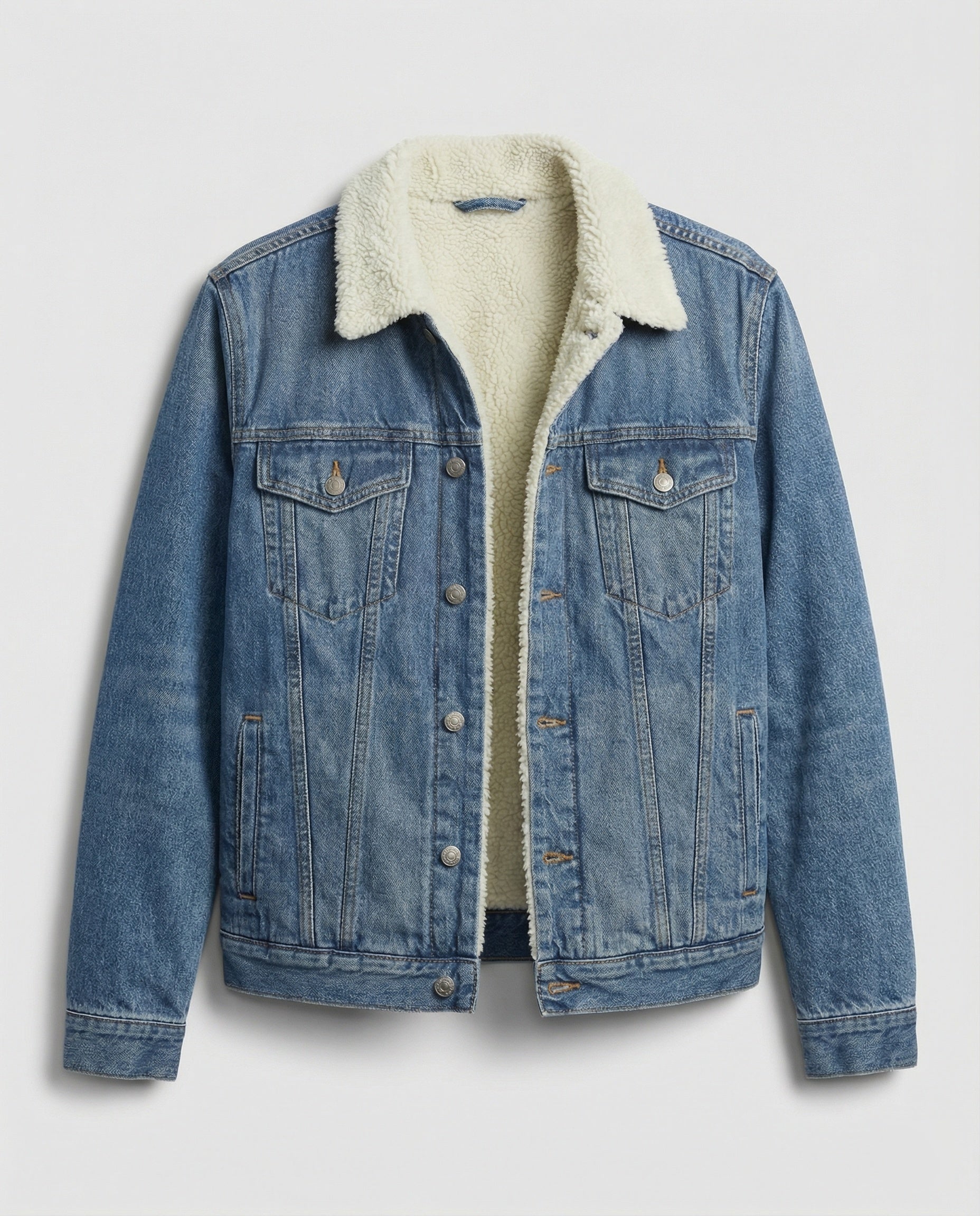 Benjie — Sherpa-Lined Indigo Denim Jacket