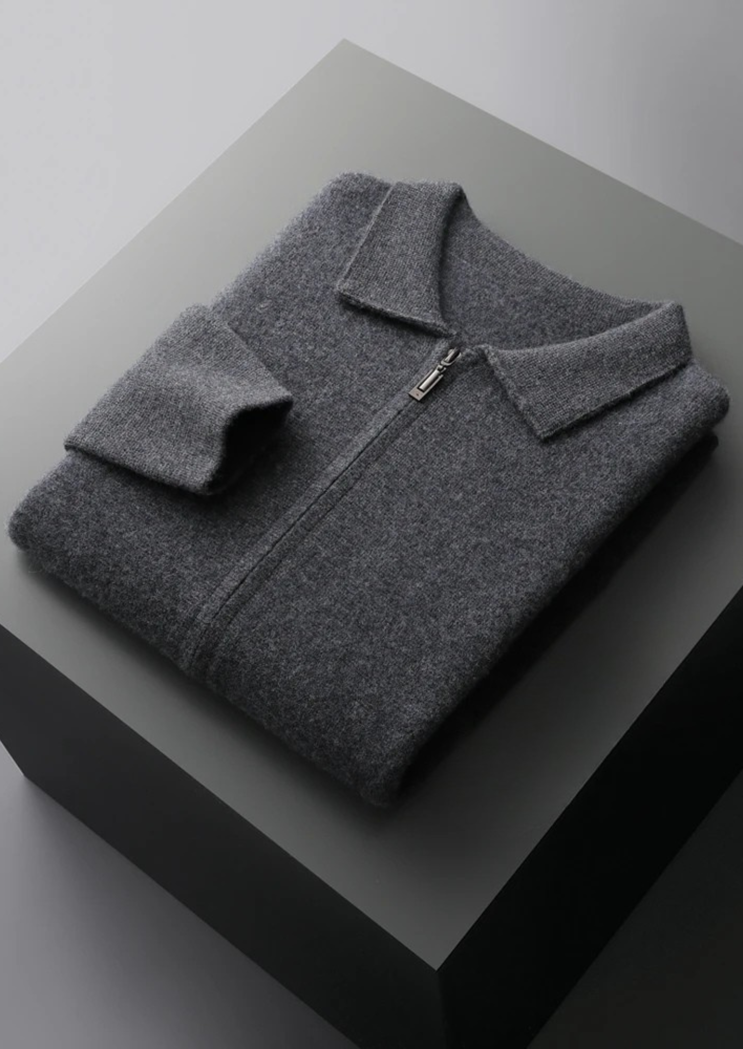 Cardigan en cachemire premium avec fermeture éclair
