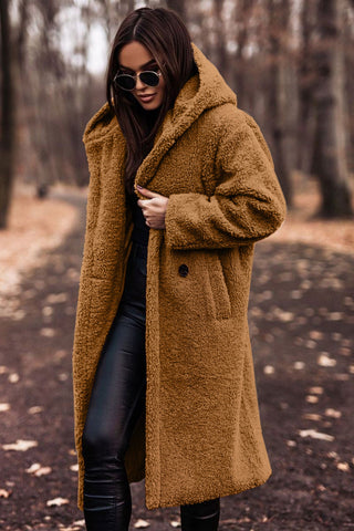 The Kaia — Hooded Teddy Coat