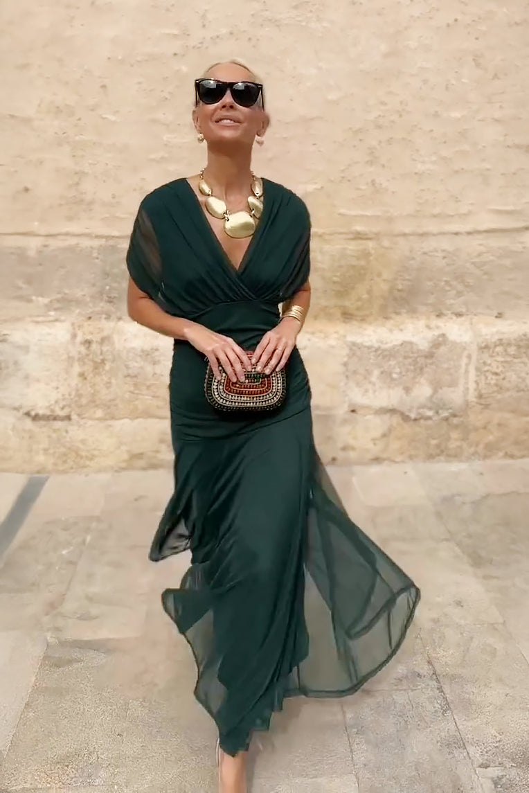 Robe élégante en soie Santana – Maison Claire et Sylvie