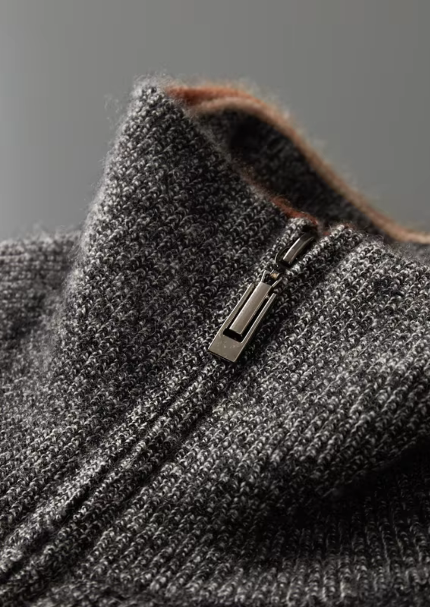 Cardigan zippé rayé en cachemire pur