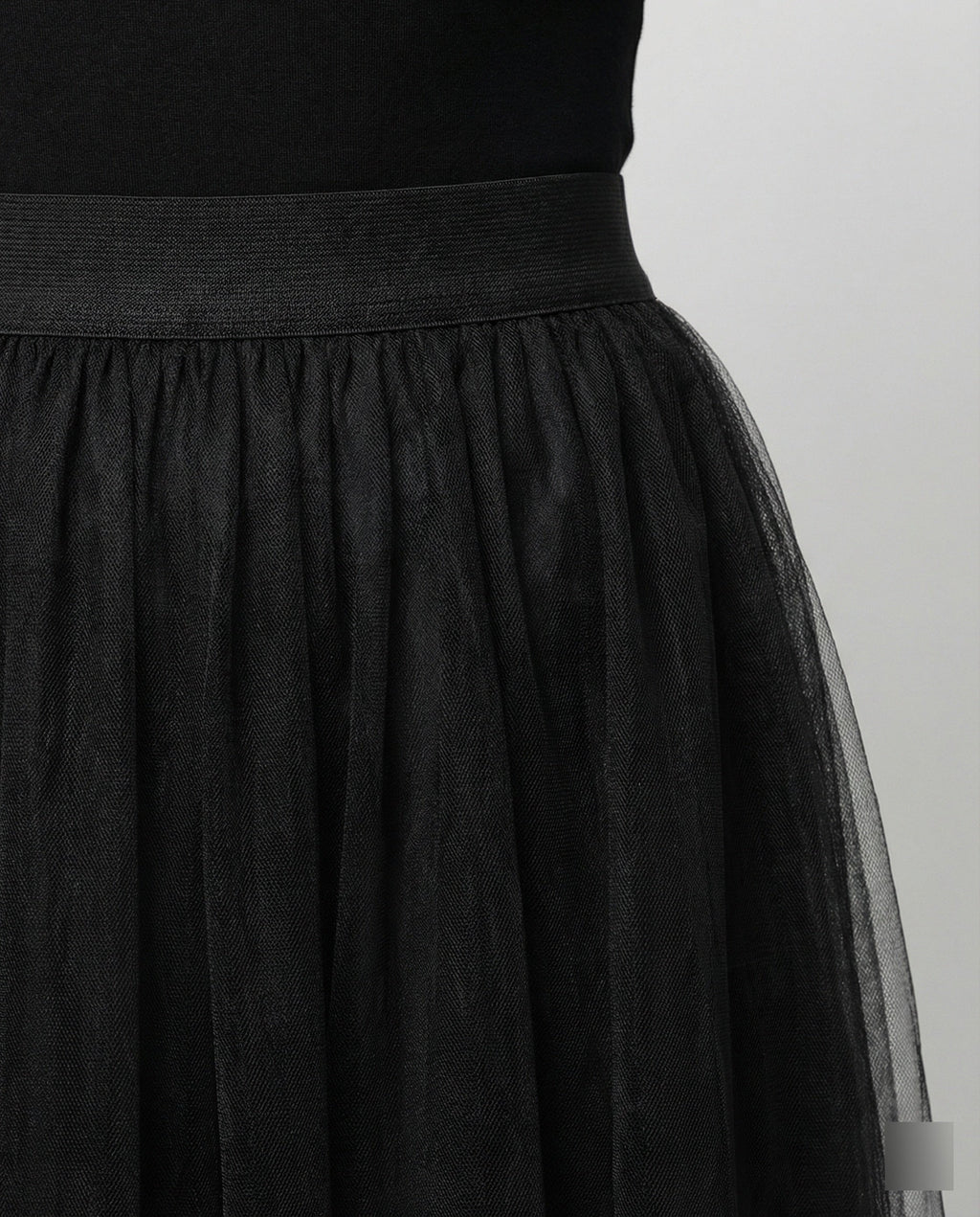 Flora Skirt — Black Tulle