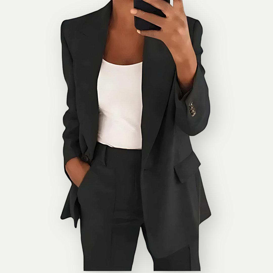 The Leyla Suit — Toasted Almond Wool-Blend