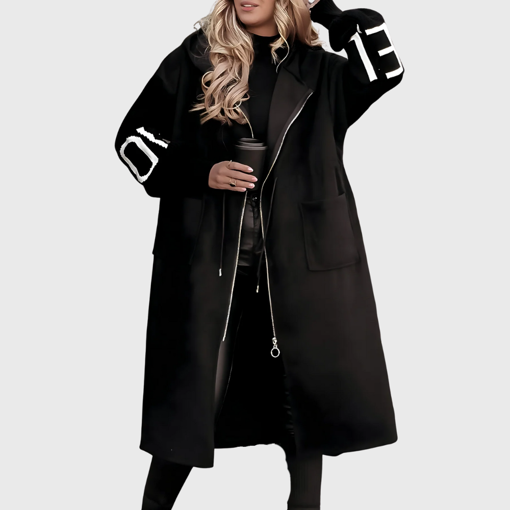 The Lysara — Knit Sleeve Cocoon Coat