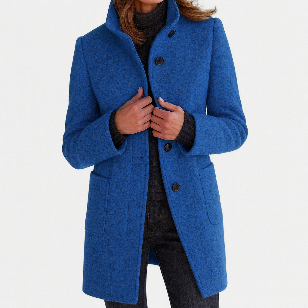Vara Coat — Slate Wool-Blend