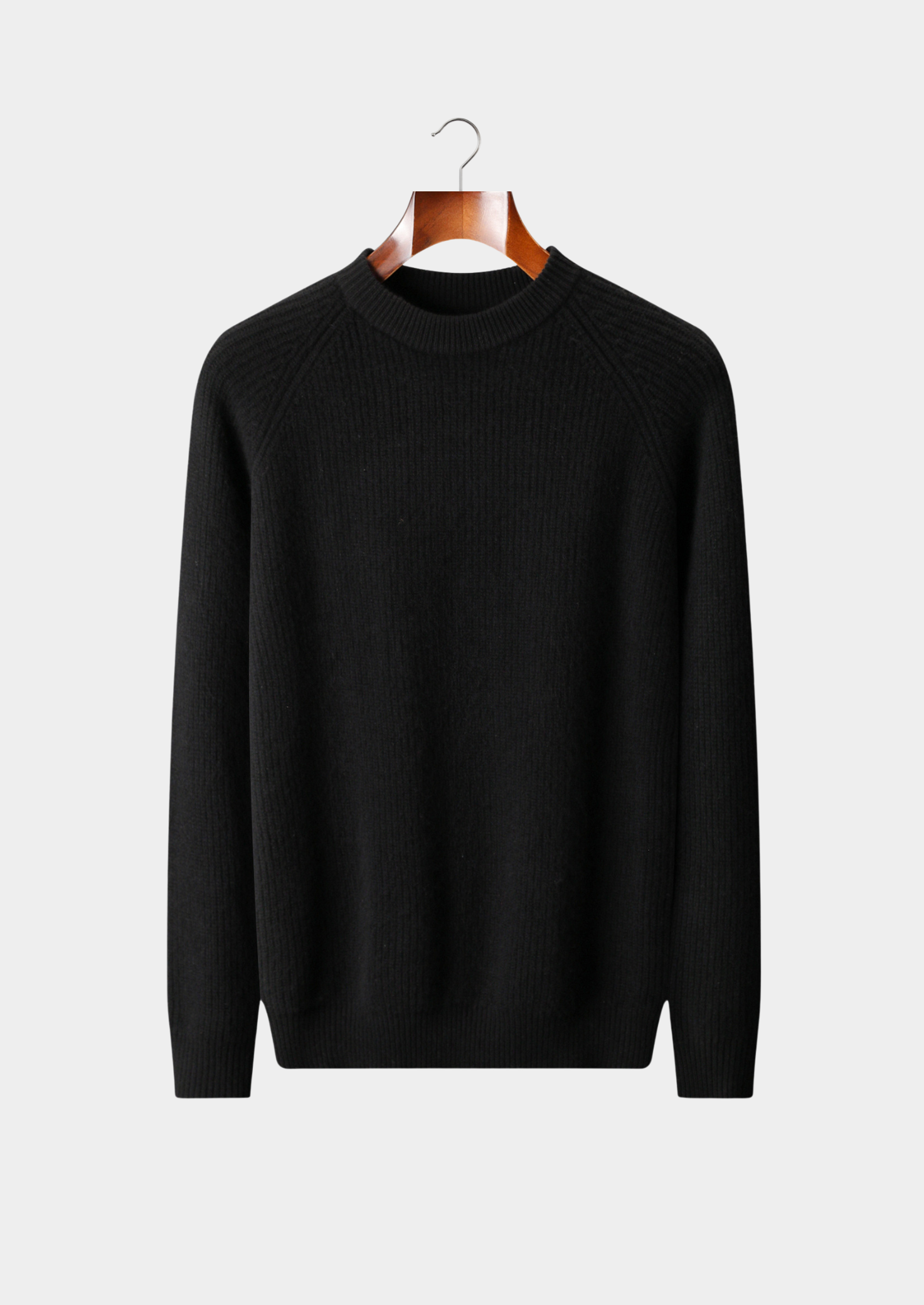 PULL RAGLAN CÔTELÉ EN LAINE MÉRINOS EXTRA-FINE PURE