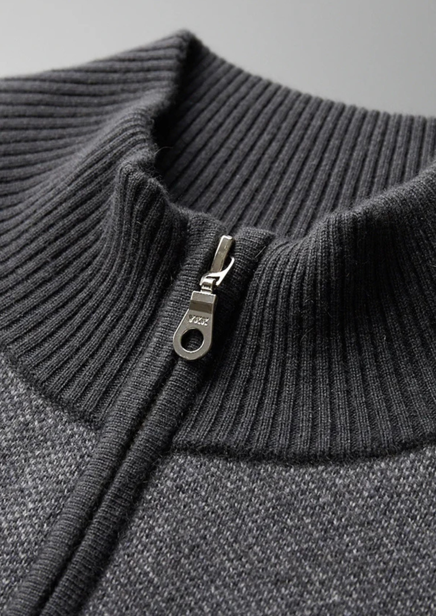 Cardigan en cachemire jacquard premium avec fermeture éclair