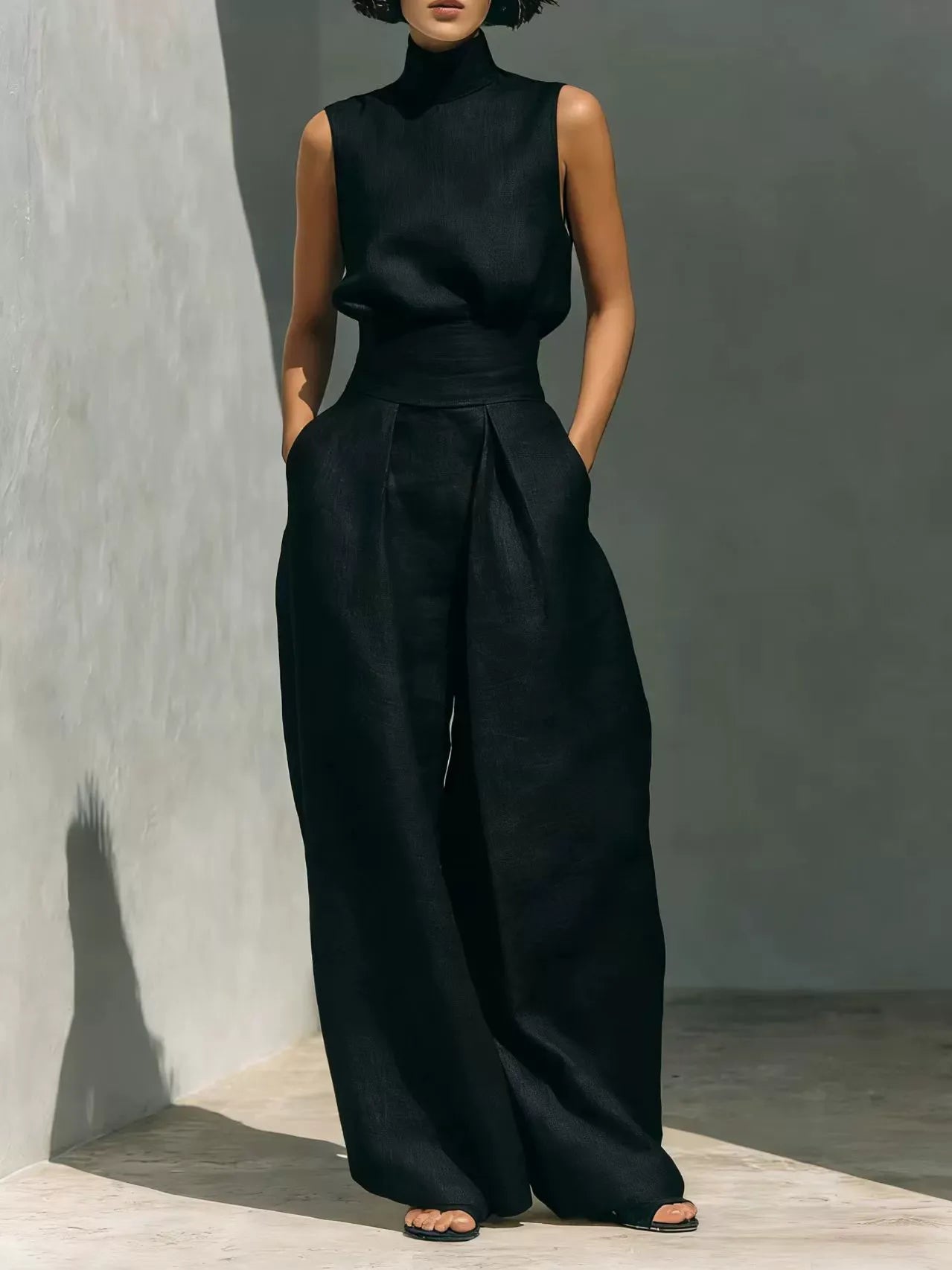 MARIA | Ensemble minimaliste à jambes larges