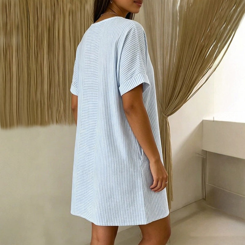 Robe décontractée à rayures