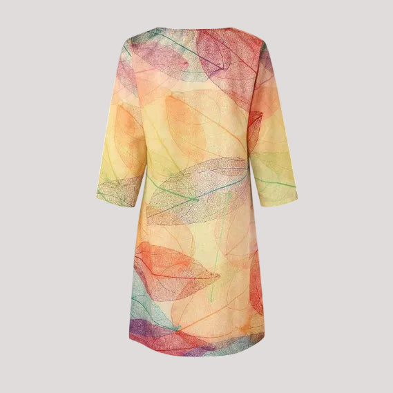 The Liora — Sunlit Leaf Dress