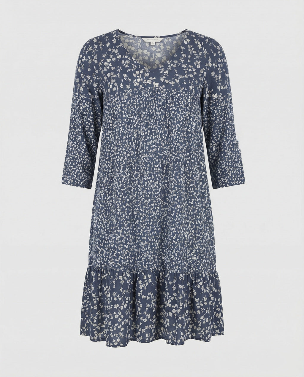 The Ivara — Blue Floral Midi Dress