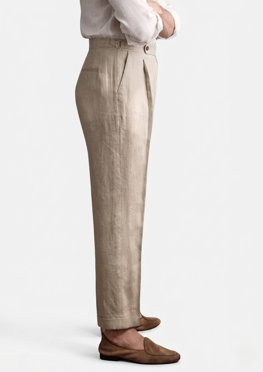 PANTALONS CÔTIERS PLISSÉS TOSCANE - Sable Beige
