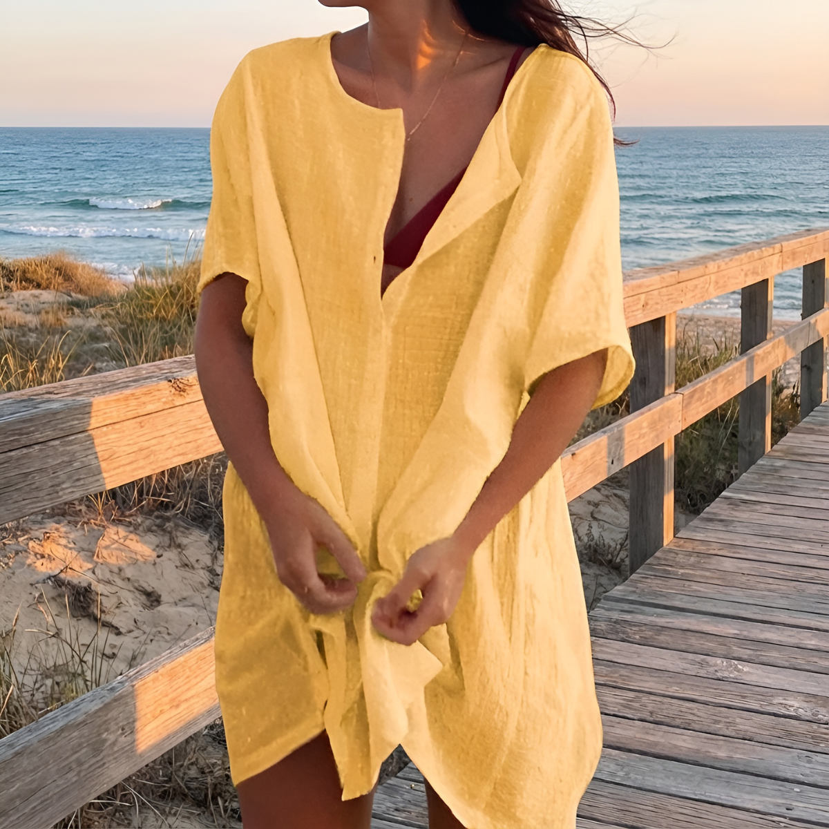 The Kaida Tunic — Dune Viscose