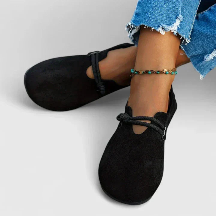 The Solene — Honey Suede Moccasins