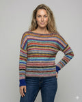 The Ylva Nordic Pullover — Cerulean Mosaic
