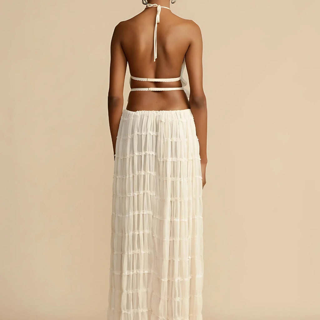 Sablea Set — Onyx Halter & Maxi Skirt