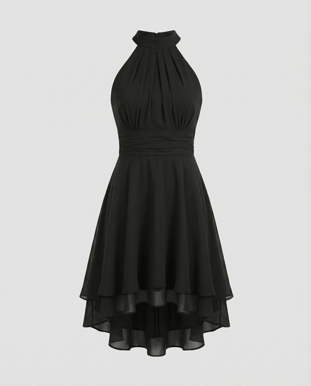 Isla Ruffle Dress — Midnight