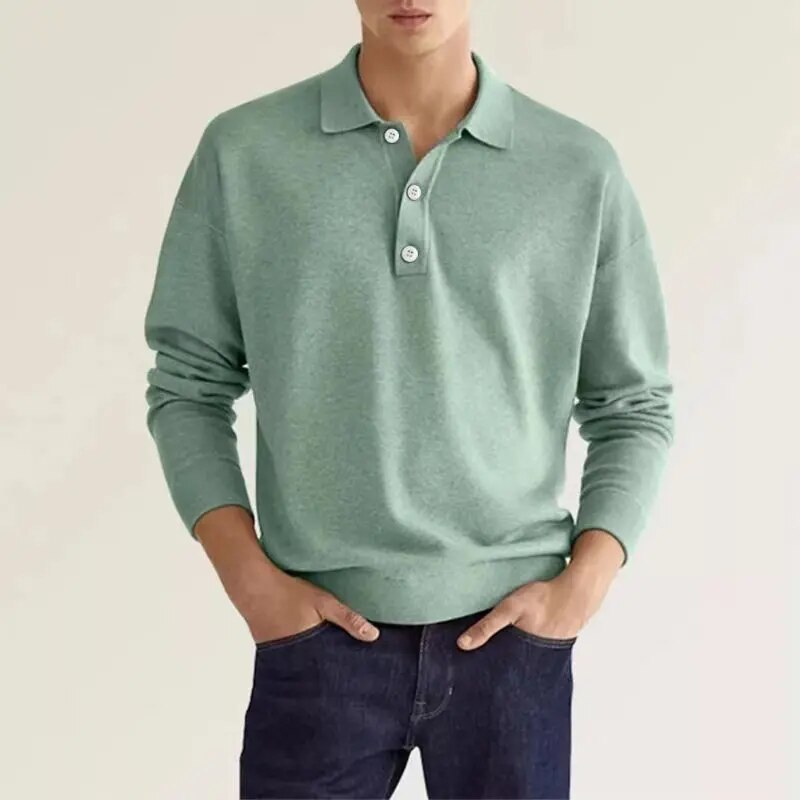 The Cael Polo — Handknit Long Sleeve
