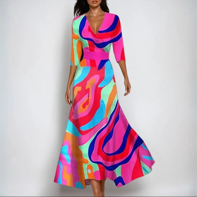 Sanne™ - Robe Douillette à Manches Trois-Quarts