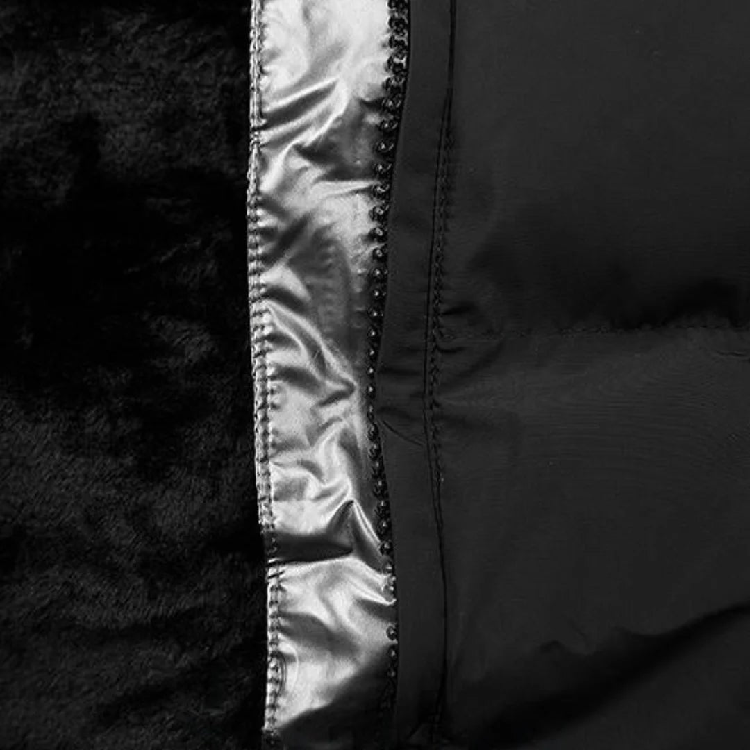 The Sora — Quilted Puffer with Rabbit Fur Collar