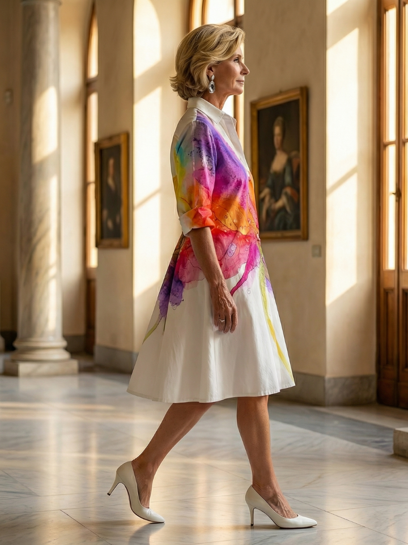 Ulyssa | Robe de jardin avec motif peint